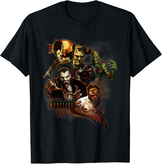 Halloween Horror Nights Universal Monsters T-Shirt - T-Shirt | Black