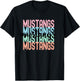 Mustangs Team Mascot School Spirit Game Night T-Shirt - T-Shirt | Black