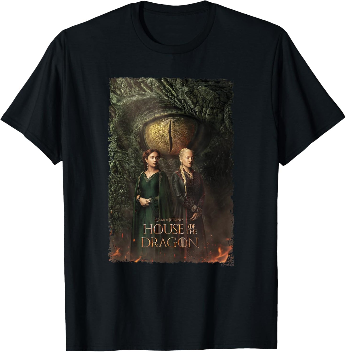 House of the Dragon Rhaenyra and Alicent T-Shirt - T-Shirt | Black