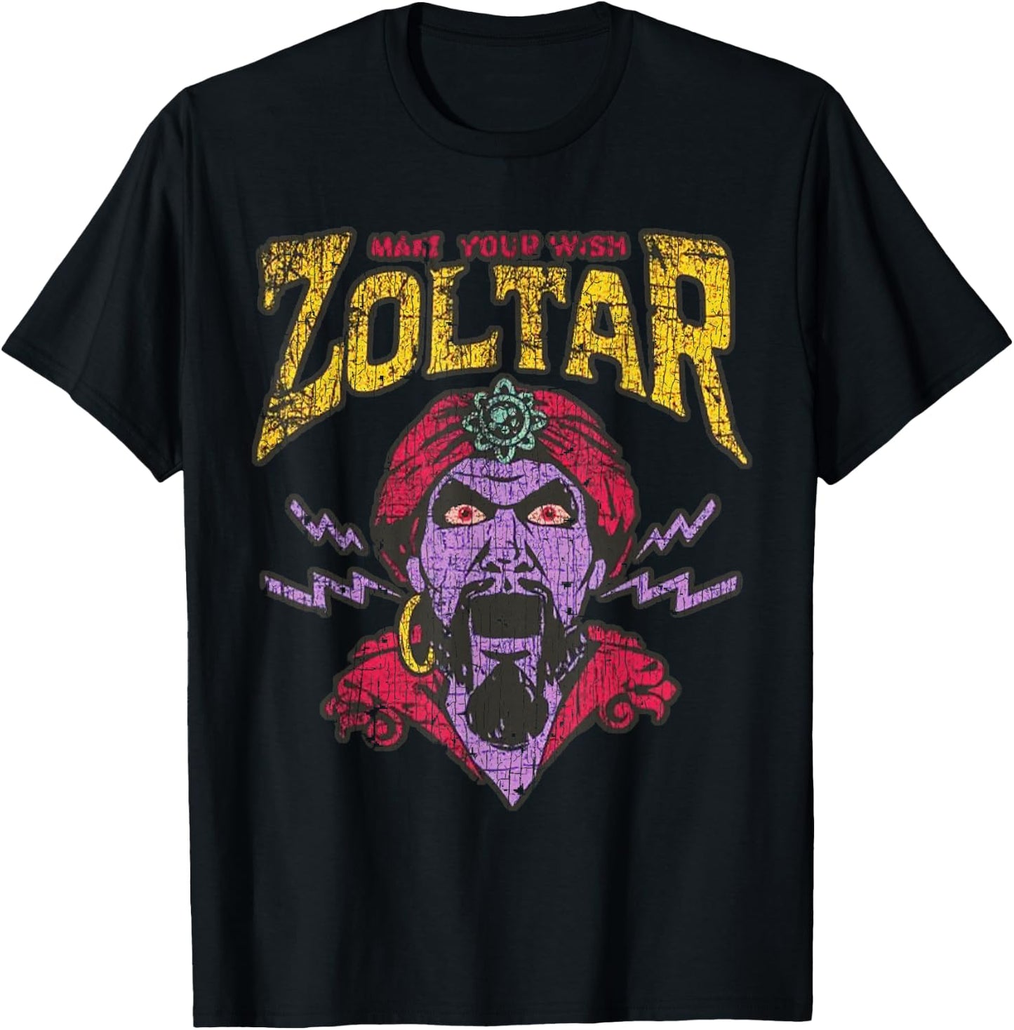 Zoltar Make Your Wish Fortune Teller Card Fairground Amuseme T-Shirt - T-Shirt | Black
