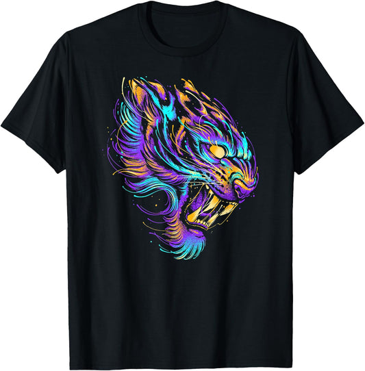 Sabertooth Tiger T-Shirt - T-Shirt | Black