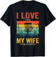 Funny Disc Golf For Husband I Love My Wife Vintage T-Shirt - T-Shirt | Black