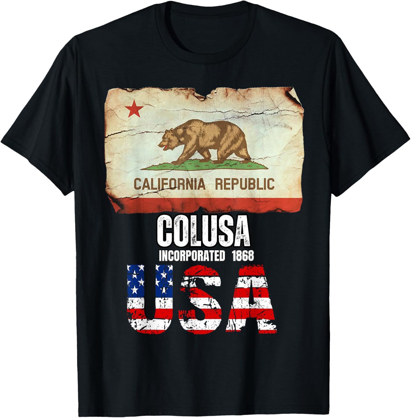 Colusa California CA Colusa County Souvenir T-Shirt - T-Shirt | Black