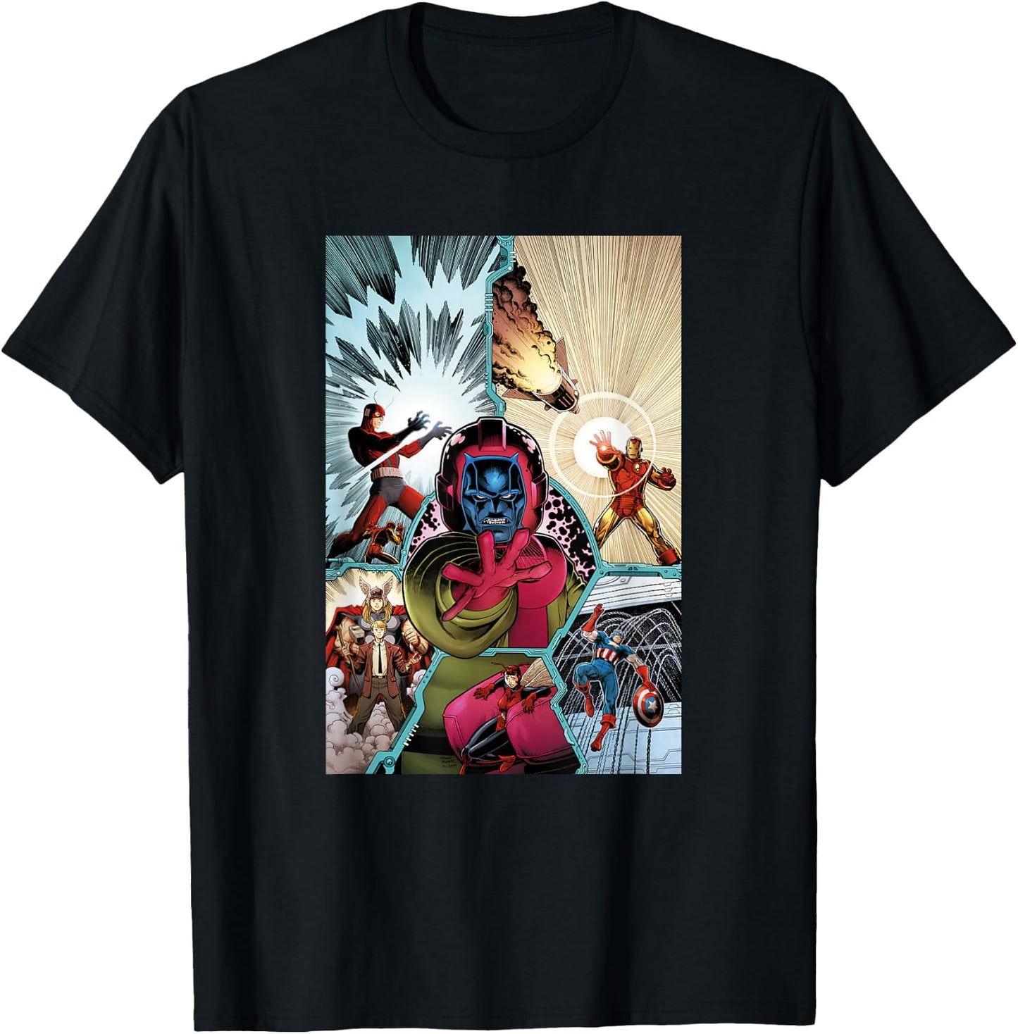 Marvel Avengers Kang the Conqueror Classic Comic Cover T-Shirt - T-Shirt | Black