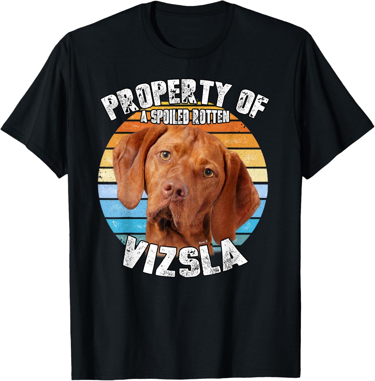 Vizsla Retro Property Of T-Shirt - T-Shirt | Black