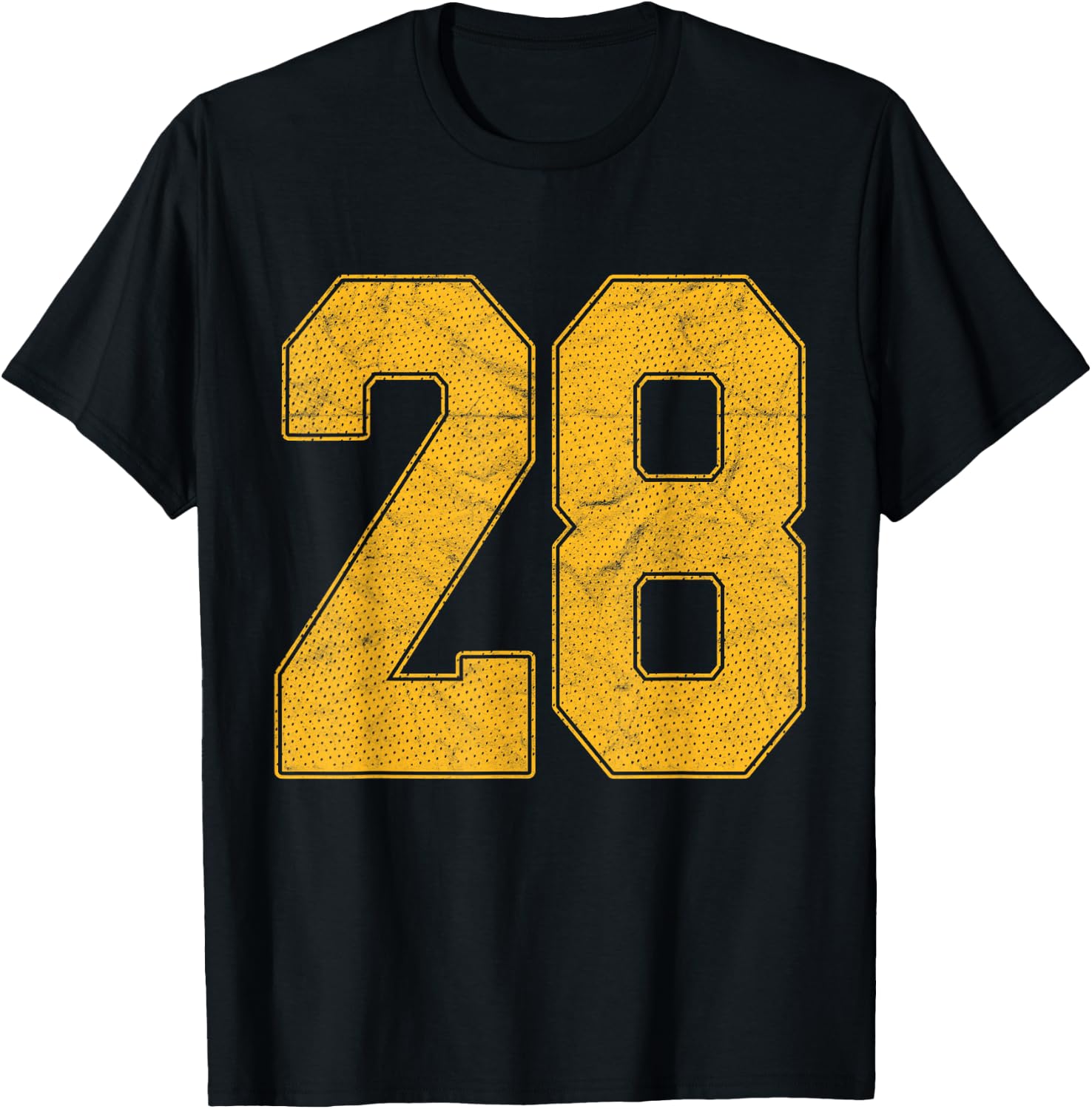 Number 28 Numbered Uniform Sports Team Jersey 28th Birthday T-Shirt - T-Shirt | Black