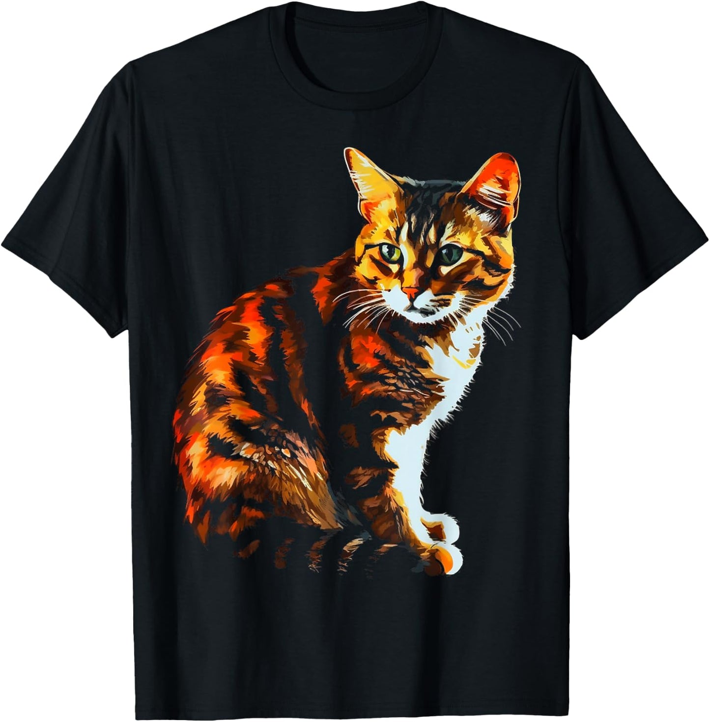 Cat Art - Pet Cat Motif Animal Cat Women Kids T-Shirt - T-Shirt | Black