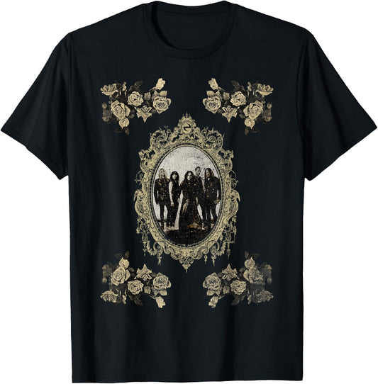 Evanescence – Vintage Roses On Asphalt T-Shirt - T-Shirt | Black