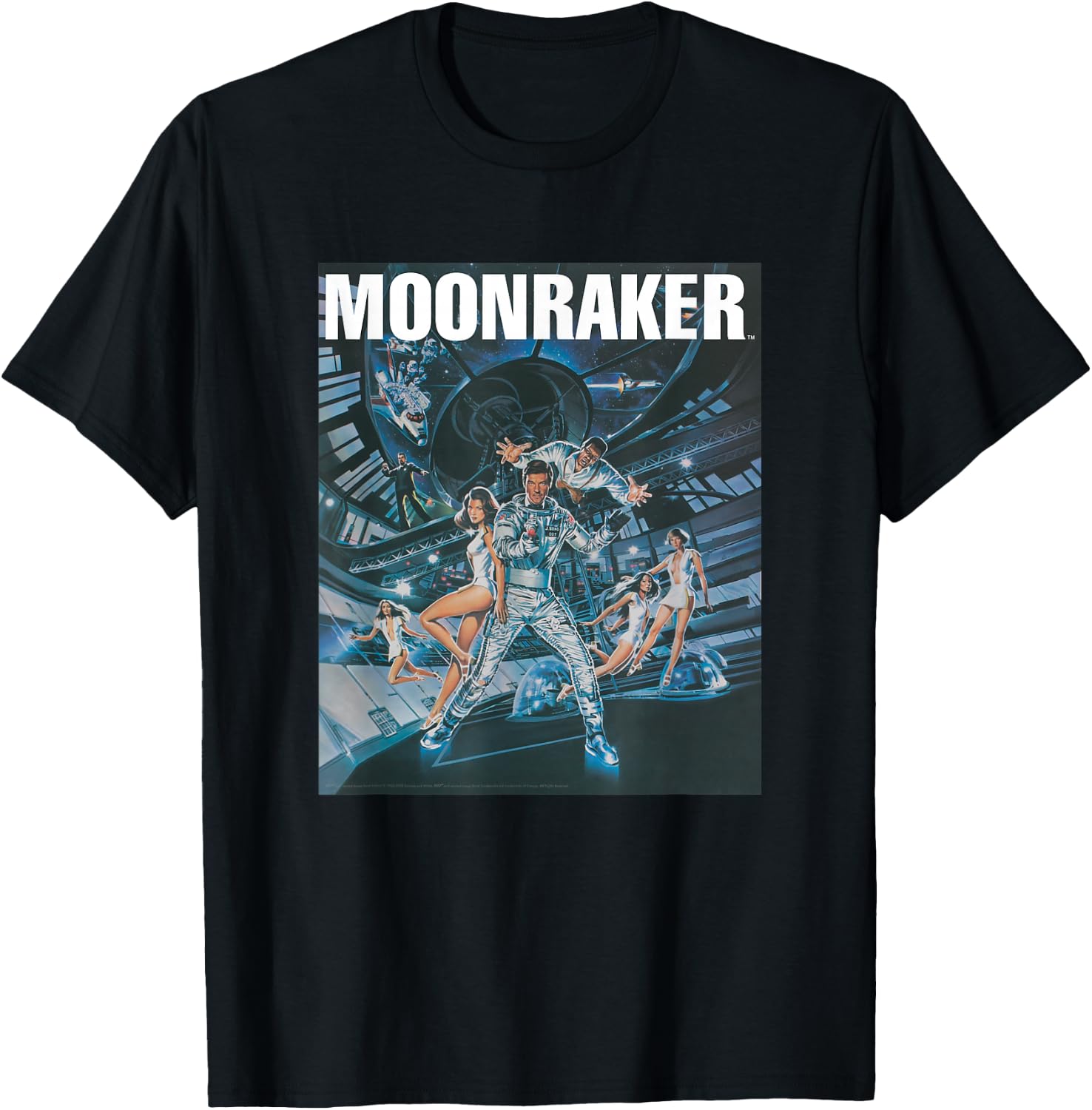 Official James Bond 007 Moonraker T-Shirt - T-Shirt | Black