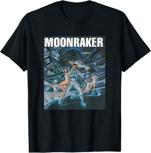 Official James Bond 007 Moonraker T-Shirt - T-Shirt | Black