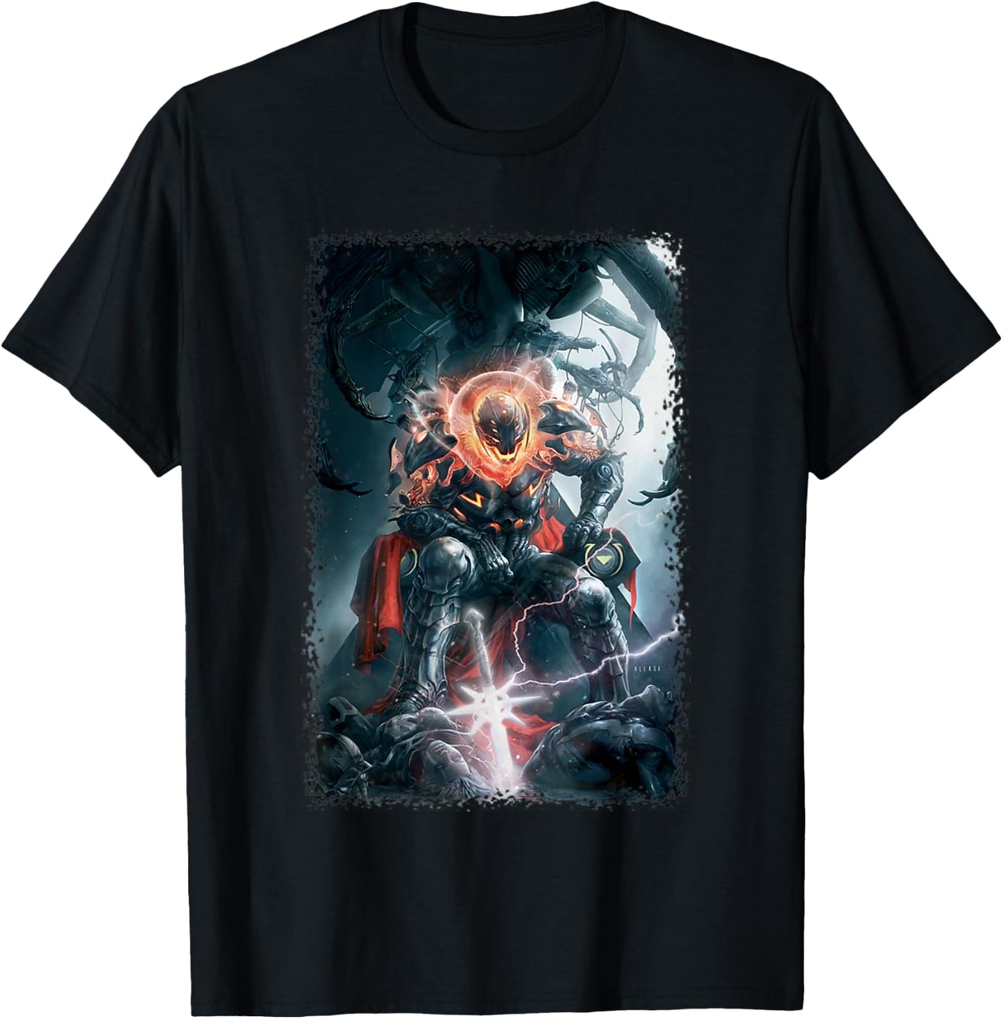 Marvel Comics Retro Classic Ultron Ruling Devastated World T-Shirt - T-Shirt | Black