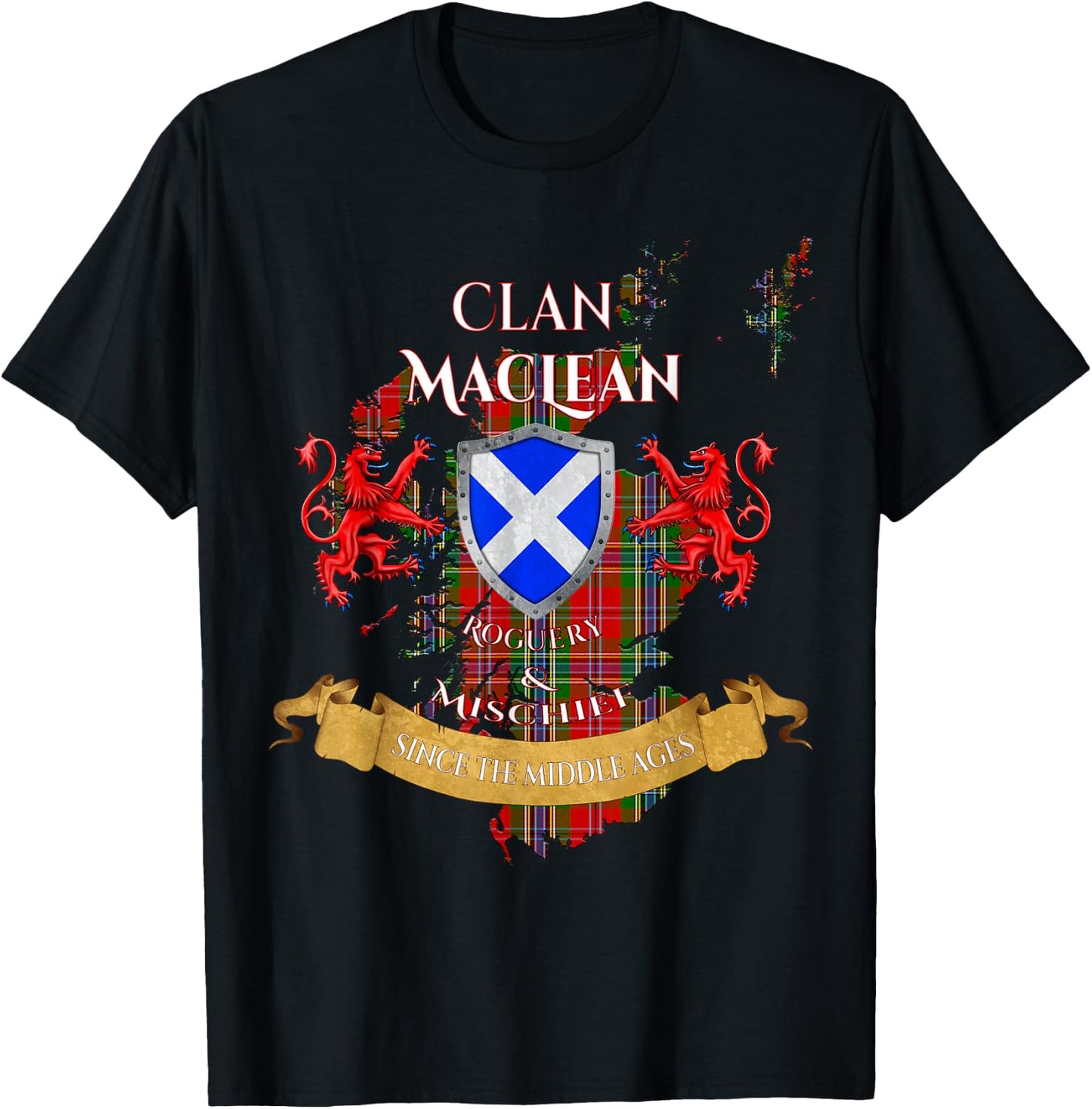 MacLean of Duart Scottish Family Clan Middle Ages Mischief T-Shirt - T-Shirt | Black