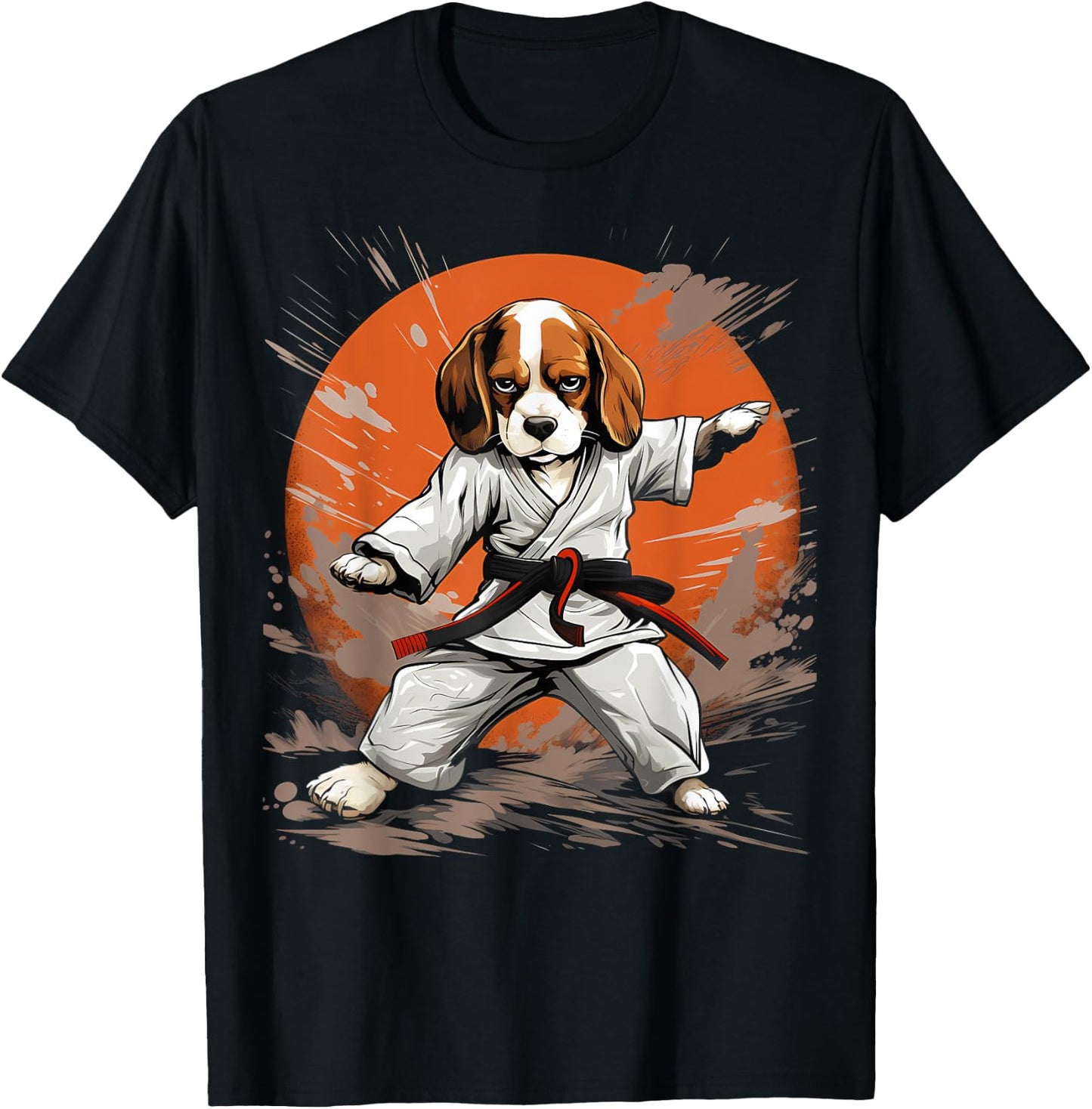 MMA Beagle Dog Karate T-Shirt - T-Shirt | Black