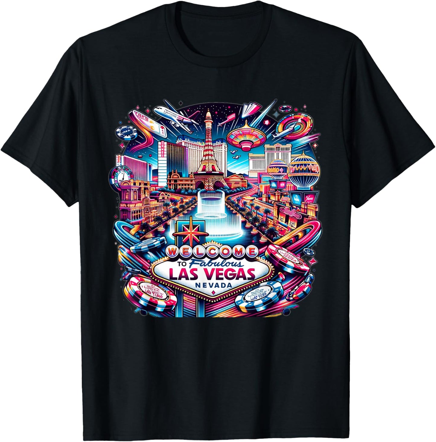 New LAS VEGAS Love Baby for Holidays in Las Vegas Souvenir T-Shirt - T-Shirt | Black
