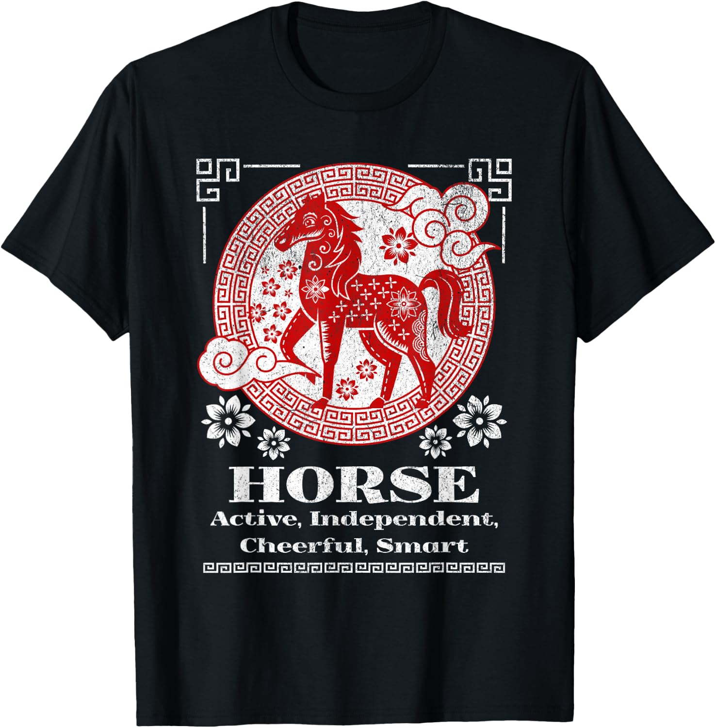 Chinese Zodiac Horse Personality T-Shirt - T-Shirt | Black