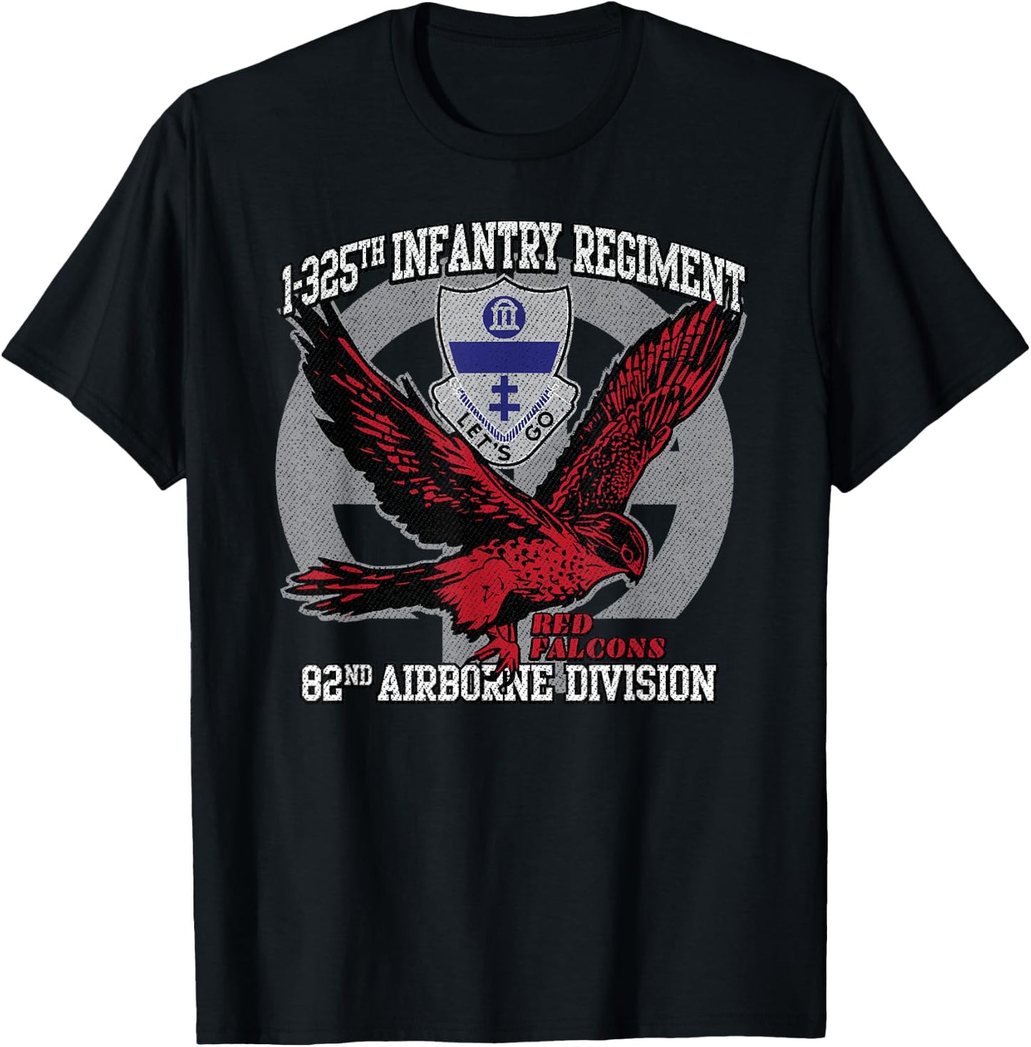 American Marauder: 1-325th Airborne Infantry Red Falcons T-Shirt - T-Shirt | Black