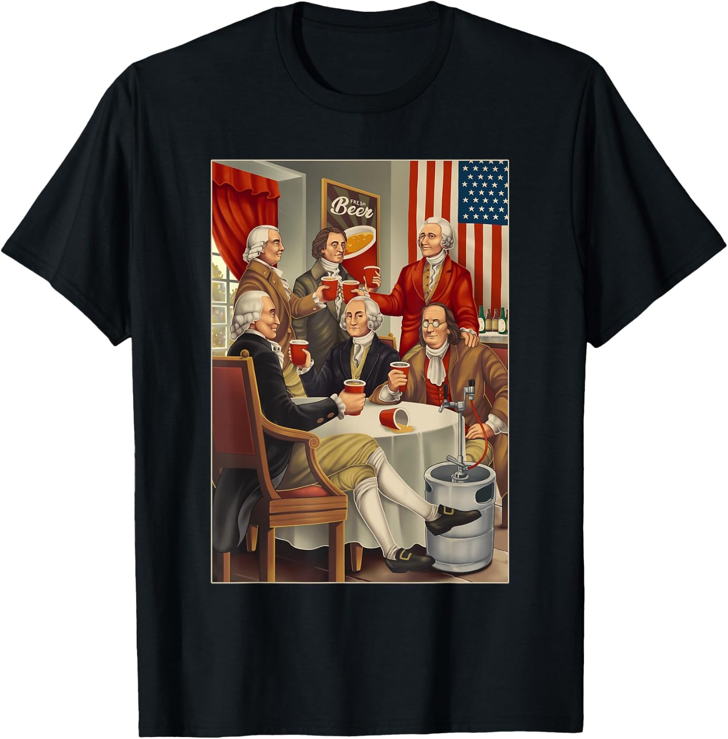 Founding Fathers Beer Keg 4th of July Shirt Founding Father Kids Men T-Shirt - T-Shirt | Black