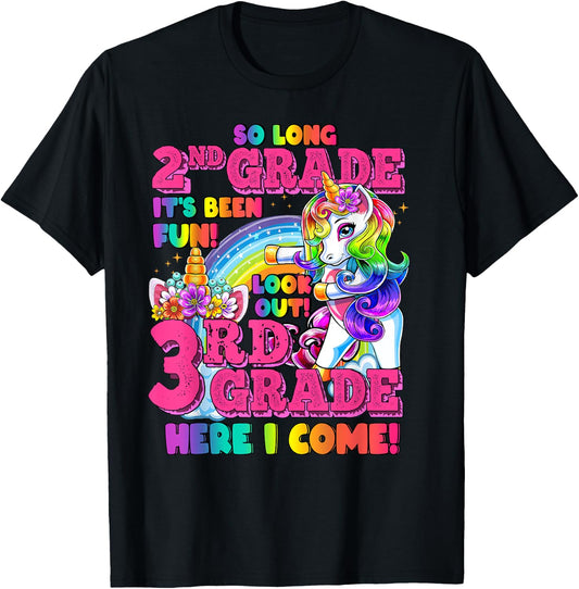 So long 2nd grade it's been fun 2nd grade Nailed It Unicorn T-Shirt - T-Shirt | Black