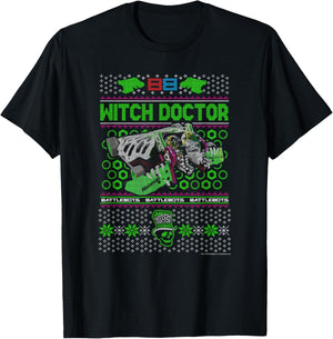 BattleBots Christmas Ugly Sweater Witch Doctor T-Shirt - T-Shirt | Black