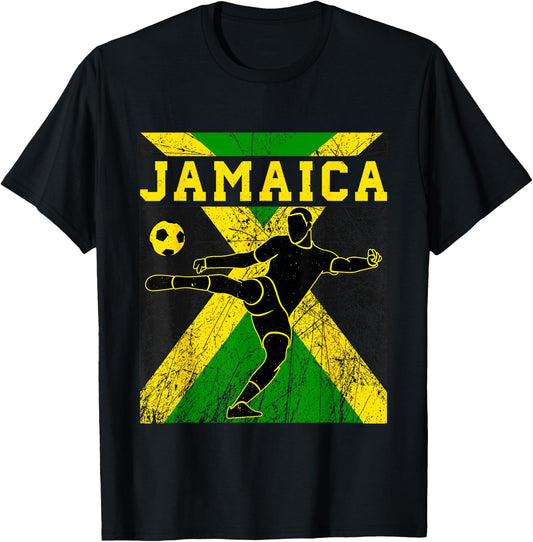 Jamaica Football Apparel Jamaican national Reggae Boys T-Shirt - T-Shirt | Black