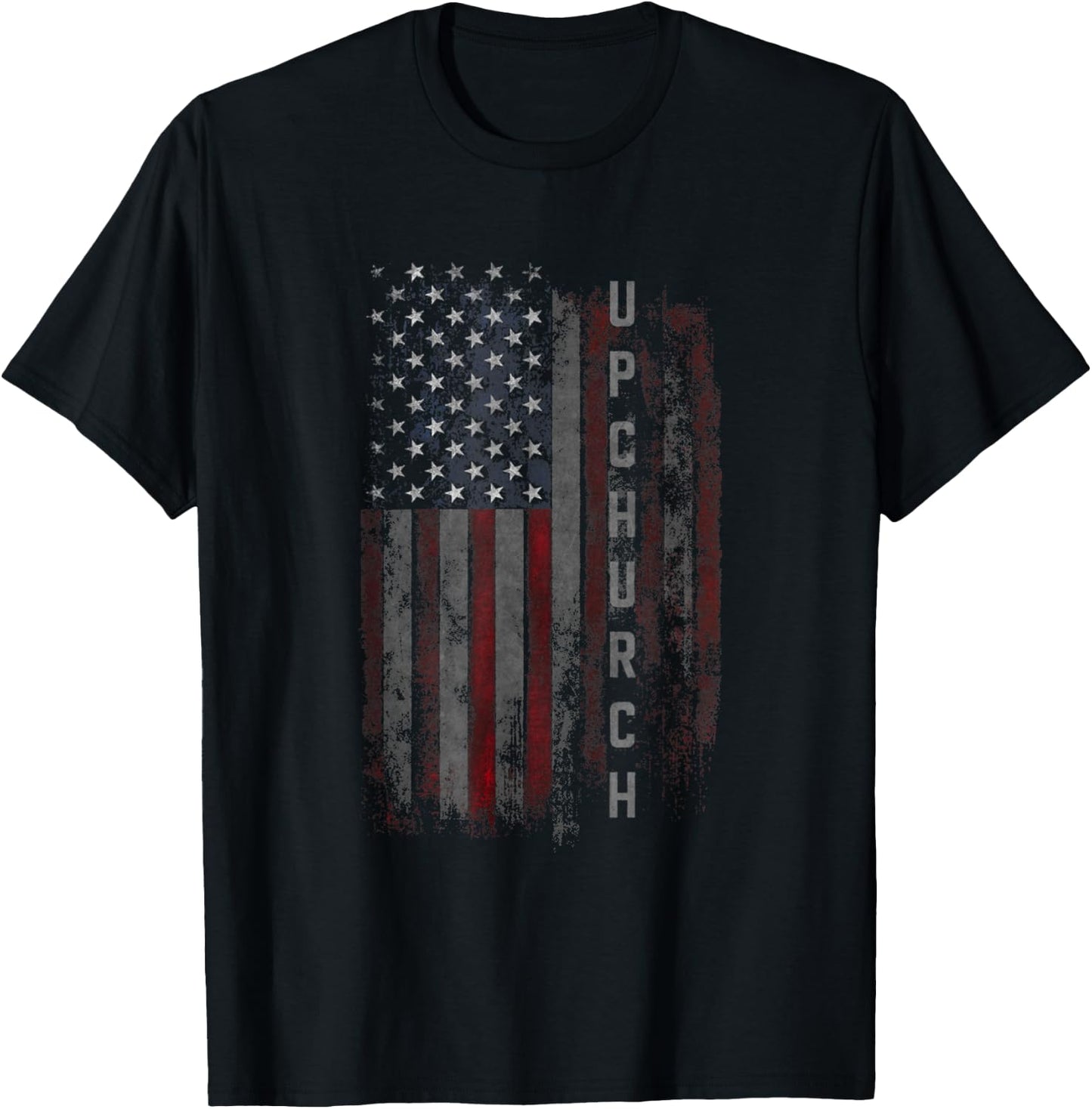 Upchurch Family American Flag T-Shirt - T-Shirt | Black