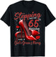 High Heels Stepping Into My 65th Birthday 65 and Fabulous T-Shirt - T-Shirt | Black
