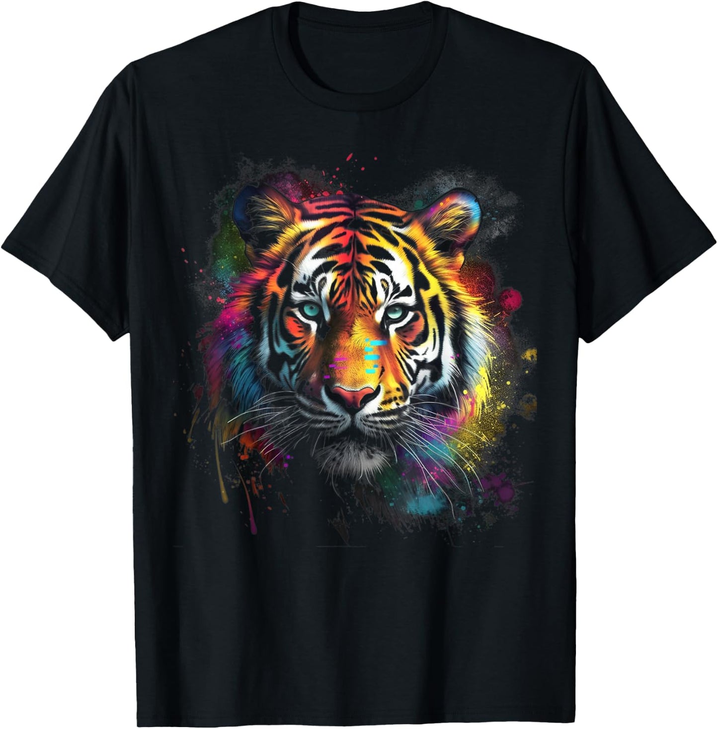 Tiger Animal Pop Art T-Shirt - T-Shirt | Black