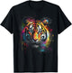 Tiger Animal Pop Art T-Shirt - T-Shirt | Black