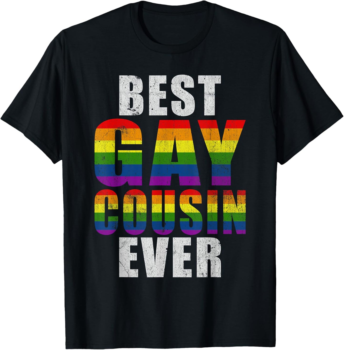 Best Gay Cousin Ever Cousin T-Shirt - T-Shirt | Black