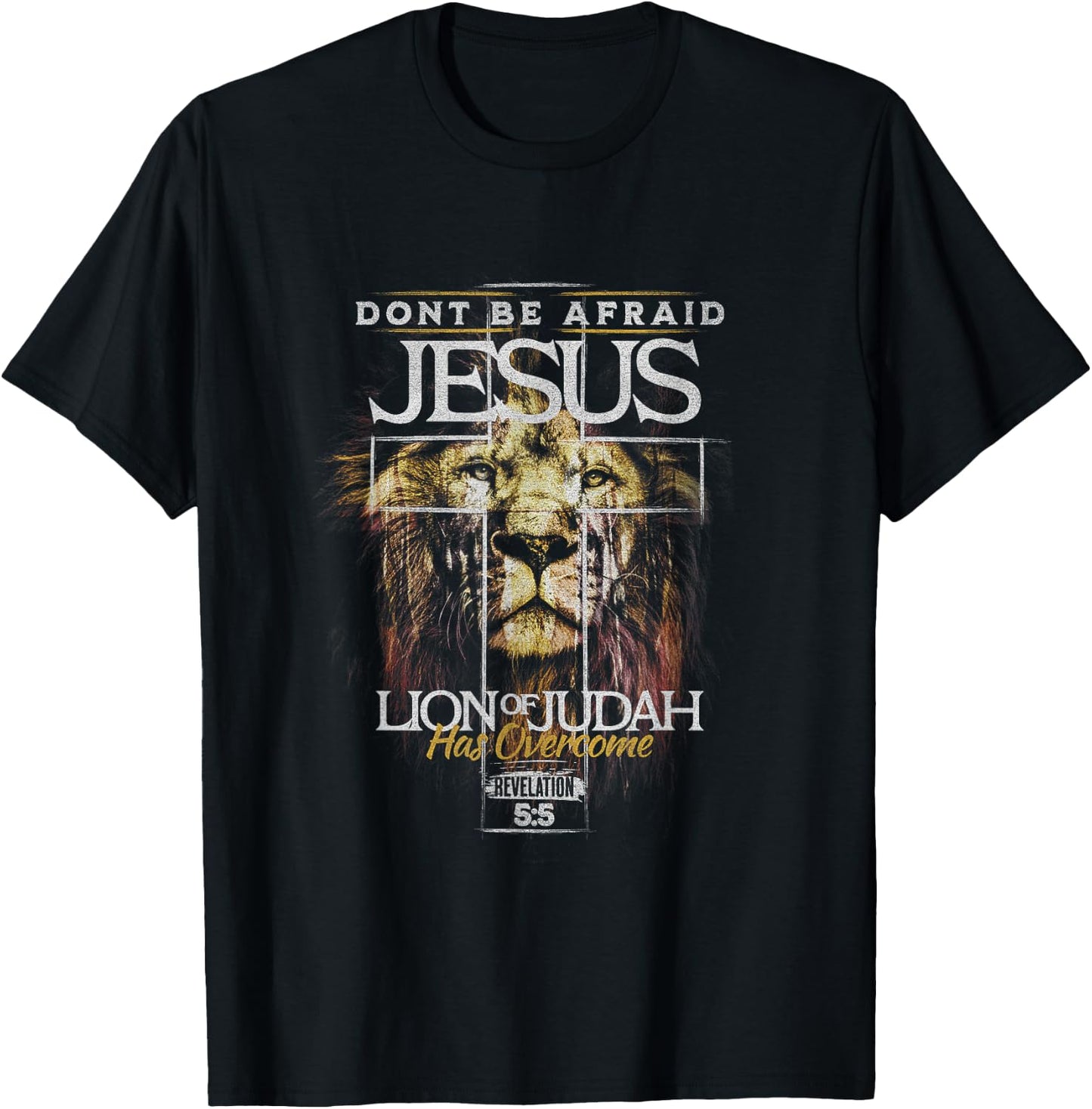 Jesus Lion of Judah - Revelation 5:5 T-Shirt - T-Shirt | Black