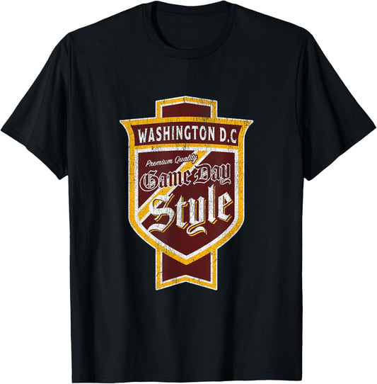 Faded Washington D.C. Beer Label - D.C. Pride T-Shirt - T-Shirt | Black