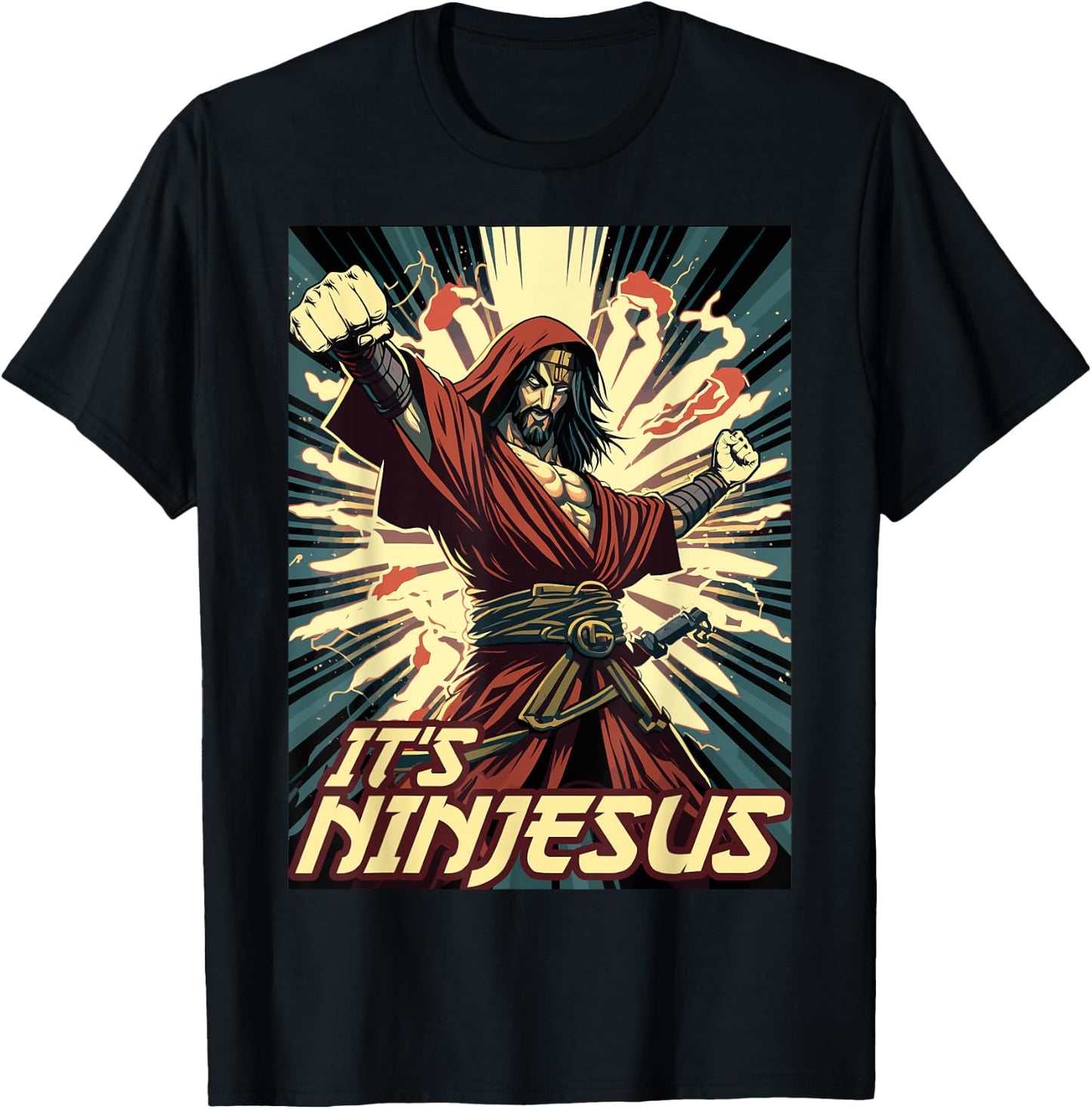 Ninjesus Jesus Ninja Christian T-Shirt - T-Shirt | Black