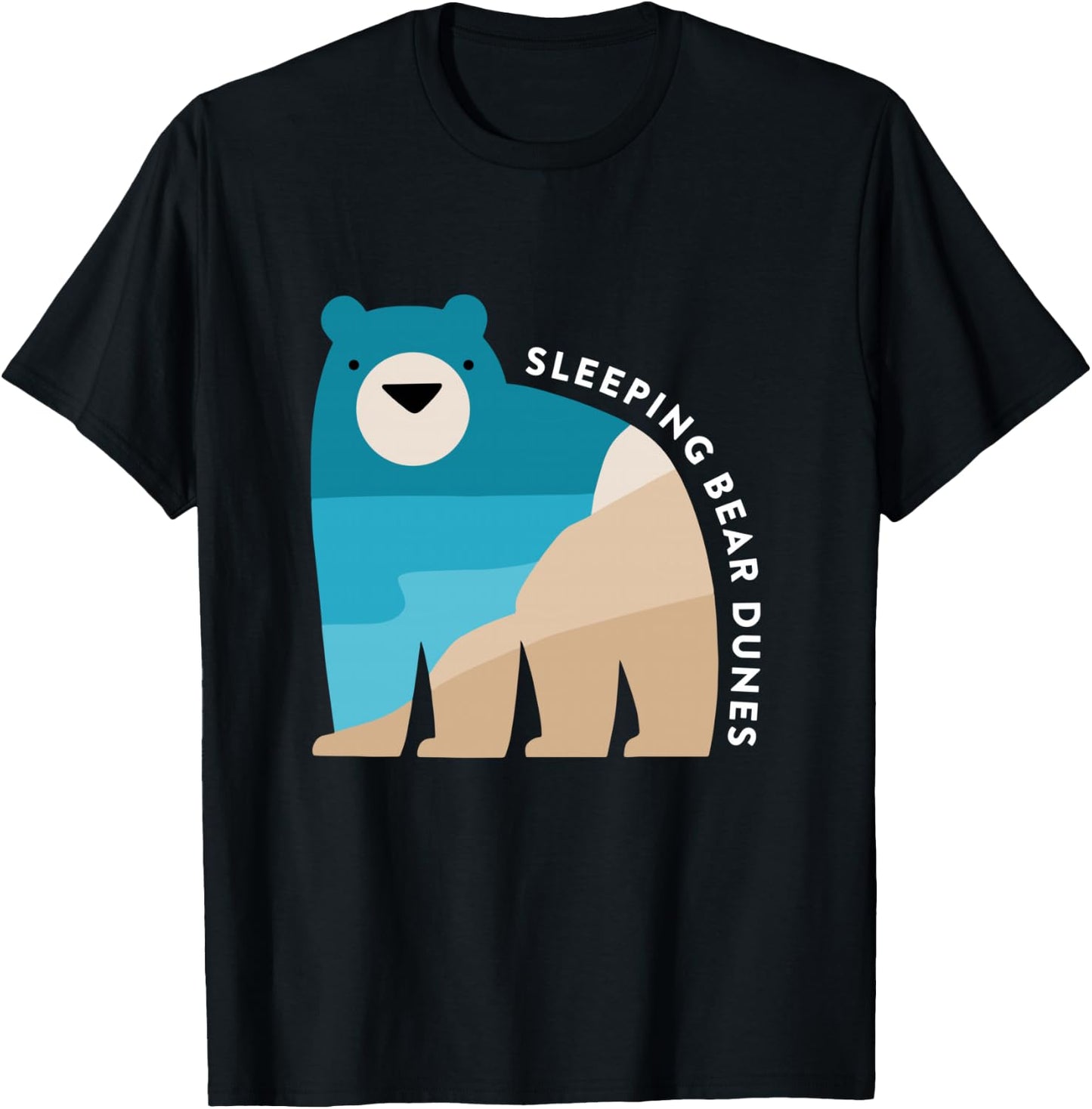 Sleeping Bear Dunes Michigan National Park Souvenir Gift T-Shirt - T-Shirt | Black