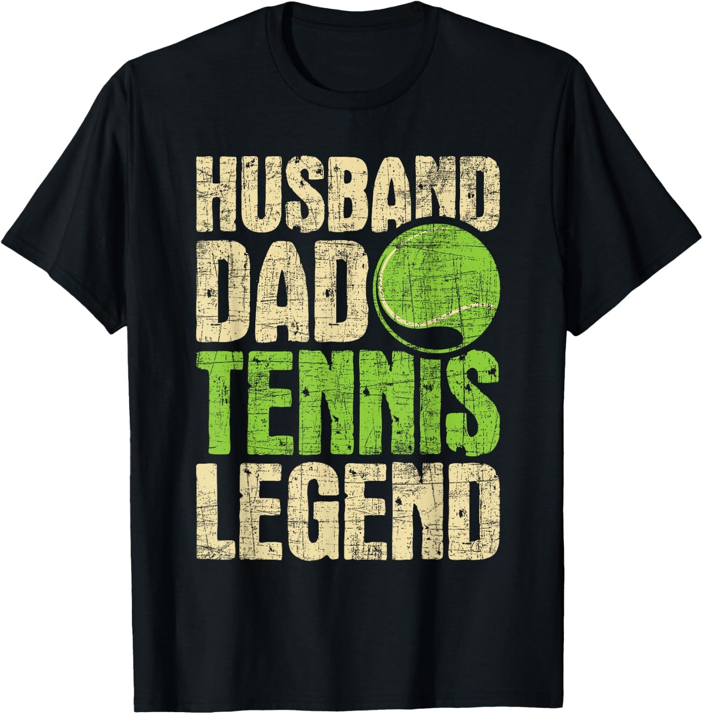 Husband Dad Tennis Legend - Sports Coach Tournament Player T-Shirt - T-Shirt | Black