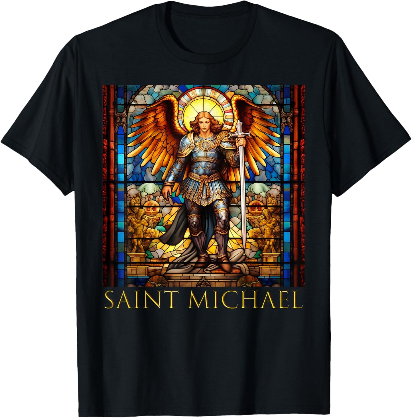 Saint Michael the Archangel T-Shirt - T-Shirt | Black