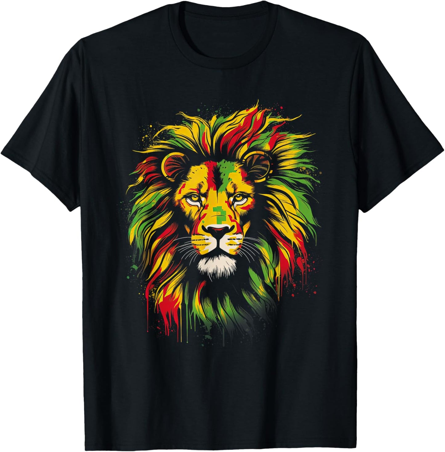 Jamaica Lion Dread locks T-Shirt - T-Shirt | Black
