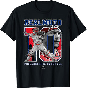 Number and Portrait JT Realmuto Philadelphia MLBPA T-Shirt - T-Shirt | Black