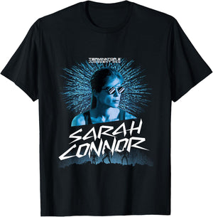Terminator 2 Judgment Day Sarah Connor Dot Art T-Shirt - T-Shirt | Black
