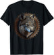 Wolf Mandala Animal Lovers Art Animal Wolf T-Shirt - T-Shirt | Black