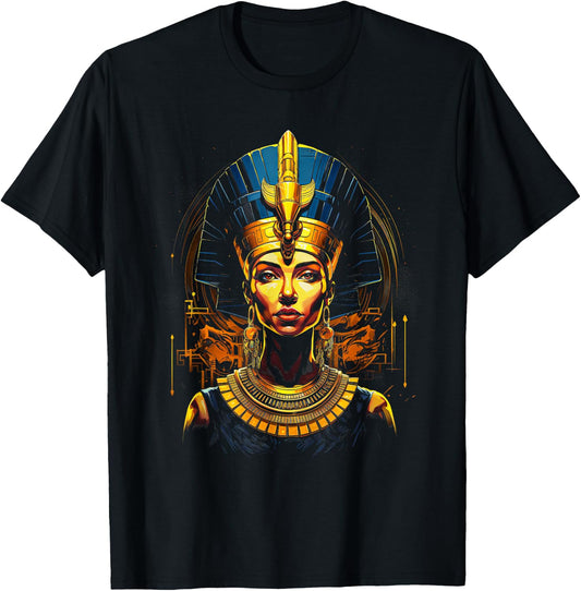 Egyptian Queen Nefertiti T-Shirt - T-Shirt | Black