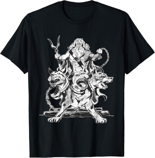 Hades Olympian God Greek Mythology Gifts Ancient Halloween T-Shirt - T-Shirt | Black
