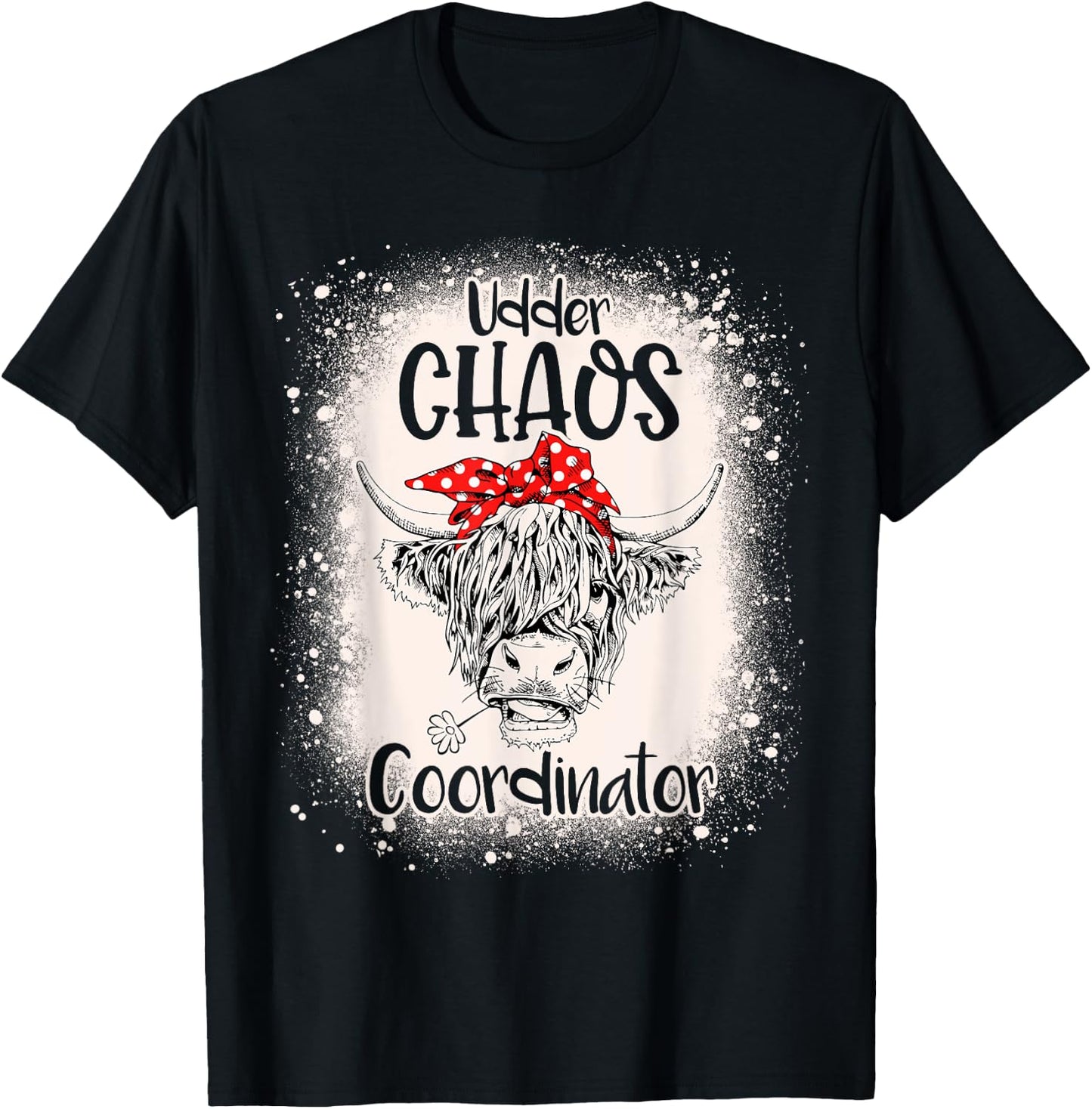 Funny Heifer Bleached Chaos Coordinator Teachers Boss Women T-Shirt - T-Shirt | Black