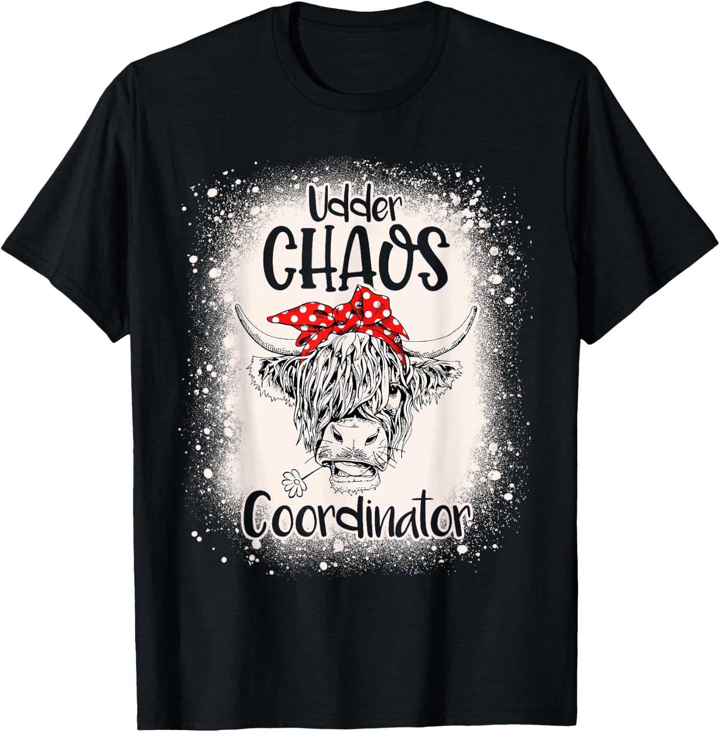Funny Heifer Bleached Chaos Coordinator Teachers Boss Women T-Shirt - T-Shirt | Black