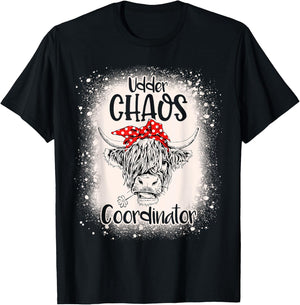 Funny Heifer Bleached Chaos Coordinator Teachers Boss Women T-Shirt - T-Shirt | Black