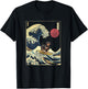 Rottweiler Japanese Kanagawa Wave Funny Surf Dog T-Shirt - T-Shirt | Black