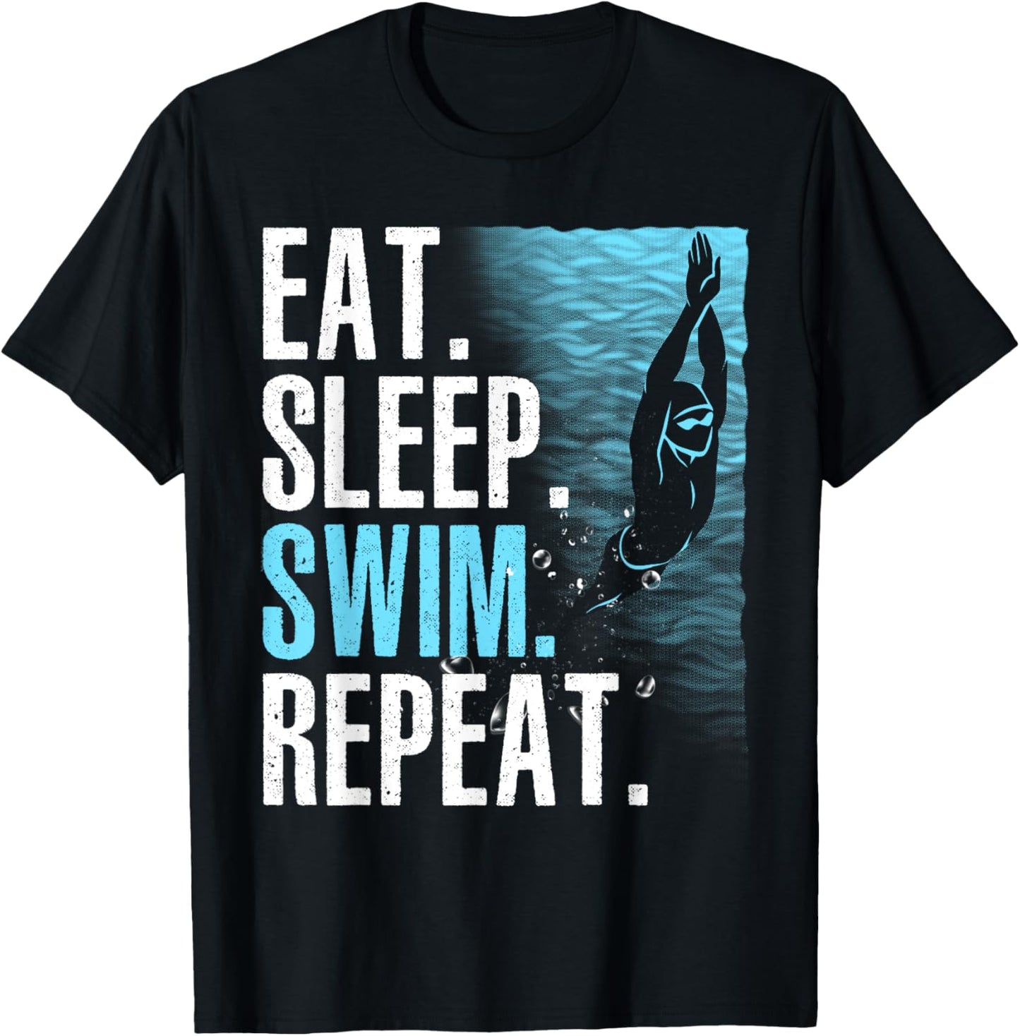 Funny Swimming Design Women Kids Swimmers Swim Team T-Shirt - T-Shirt | Black
