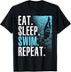 Funny Swimming Design Women Kids Swimmers Swim Team T-Shirt - T-Shirt | Black
