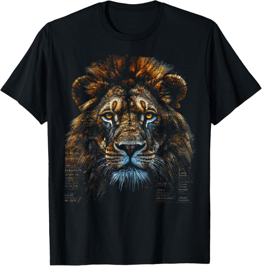 Lion Fantasy Art - Animal Lion T-Shirt - T-Shirt | Black