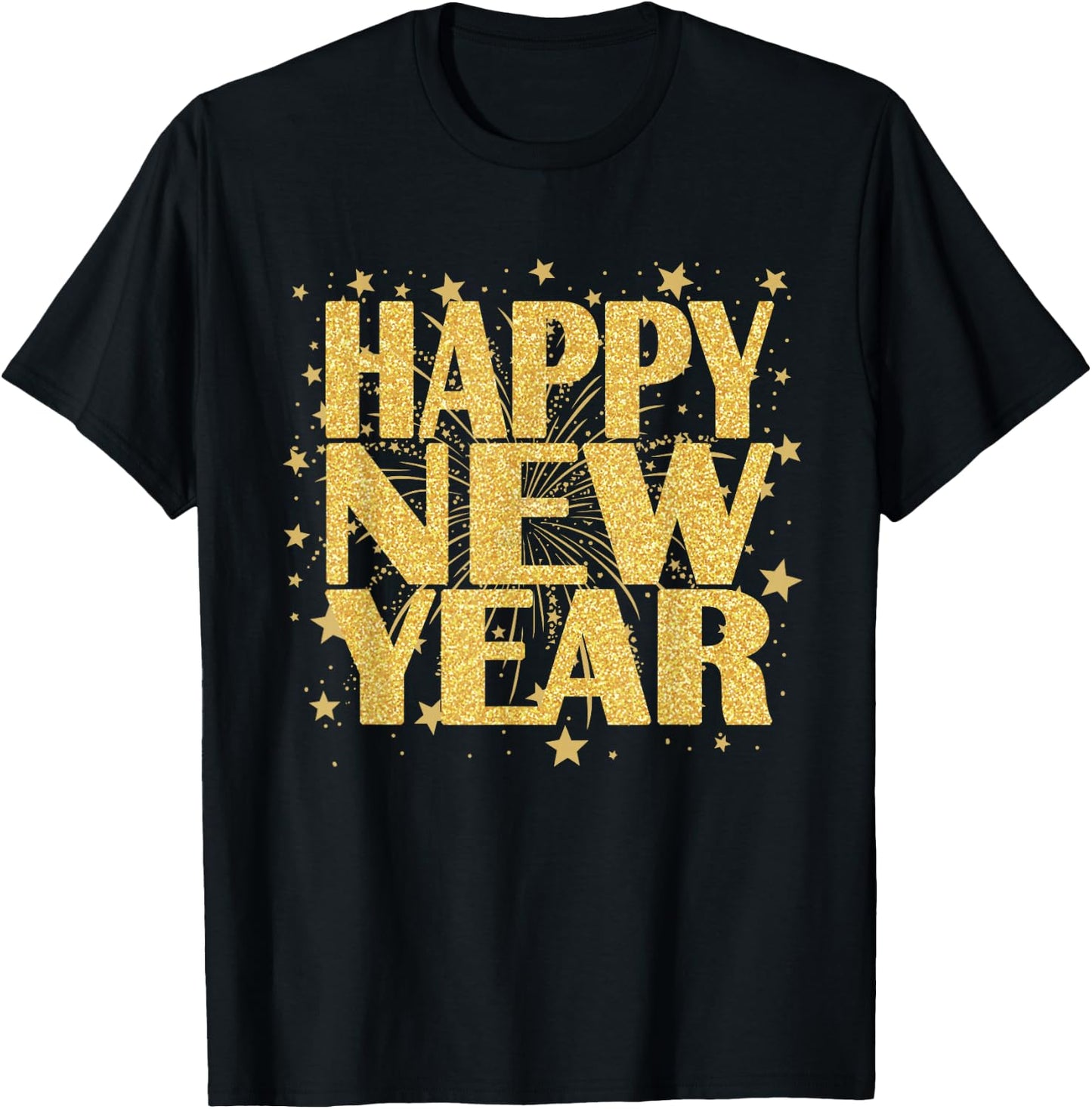 Happy New Year 2026 New Years Eve Party Countdown Fireworks T-Shirt - T-Shirt | Black