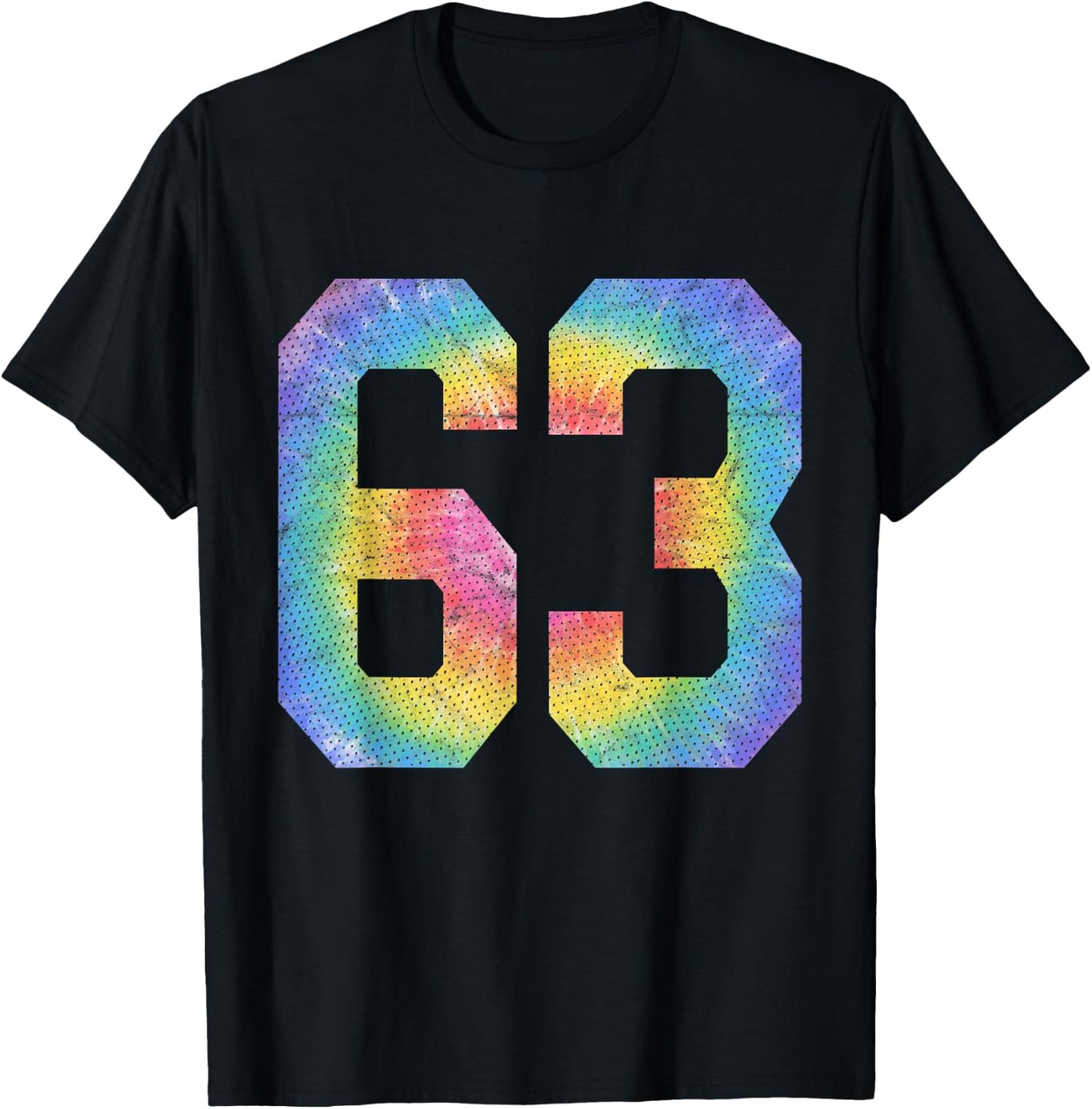 Number 63 Numbered Uniform Sports Team Jersey 63rd Birthday T-Shirt - T-Shirt | Black